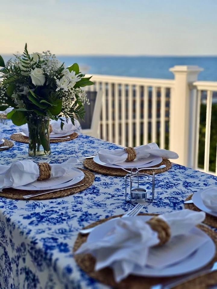 cape cod dinner table setting