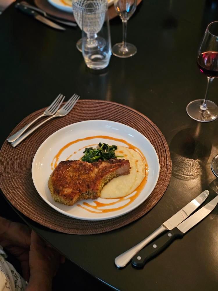 herb crusted pork chop