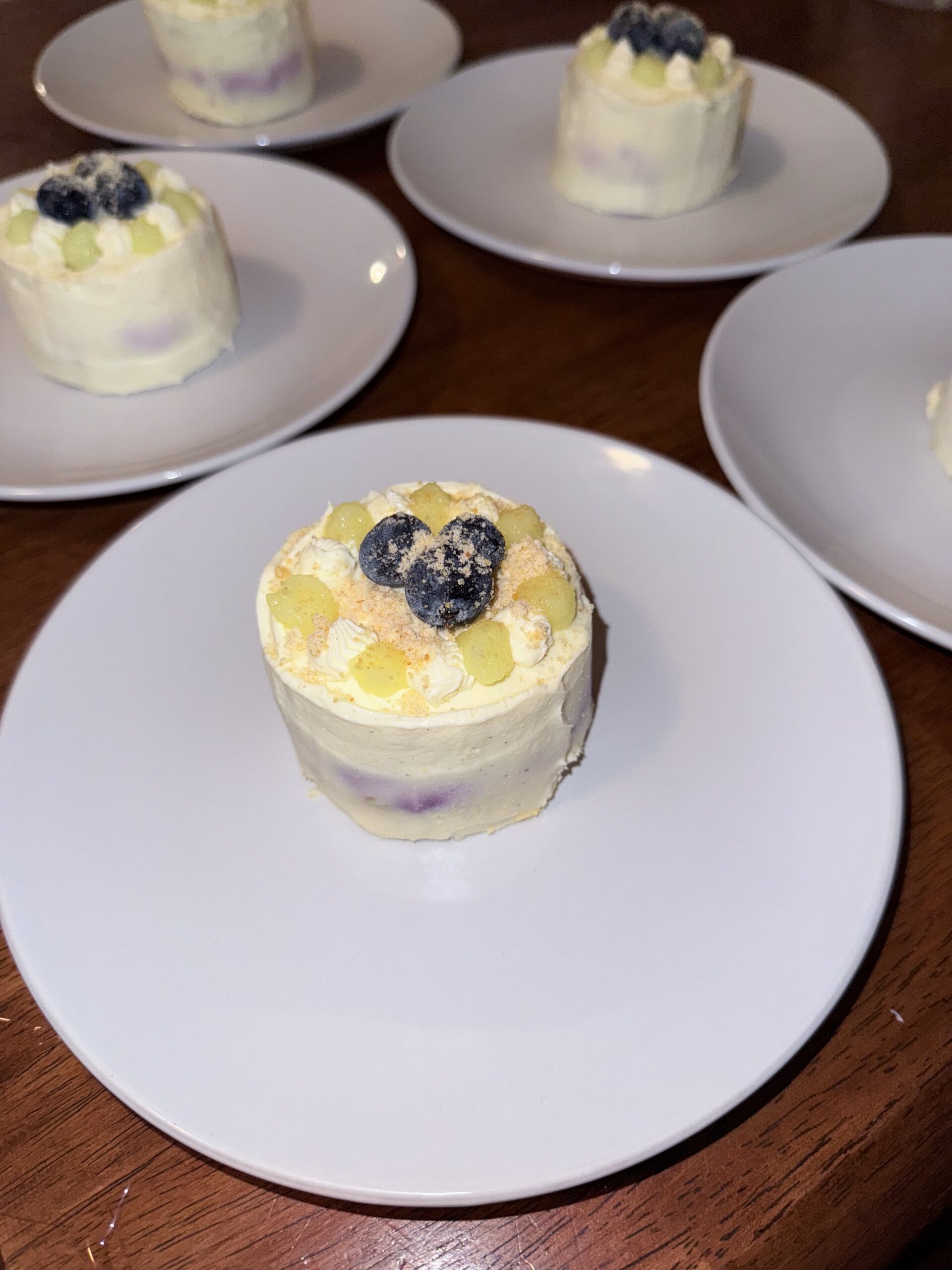 blueberry lemon layered cake - cream cheese frosting
