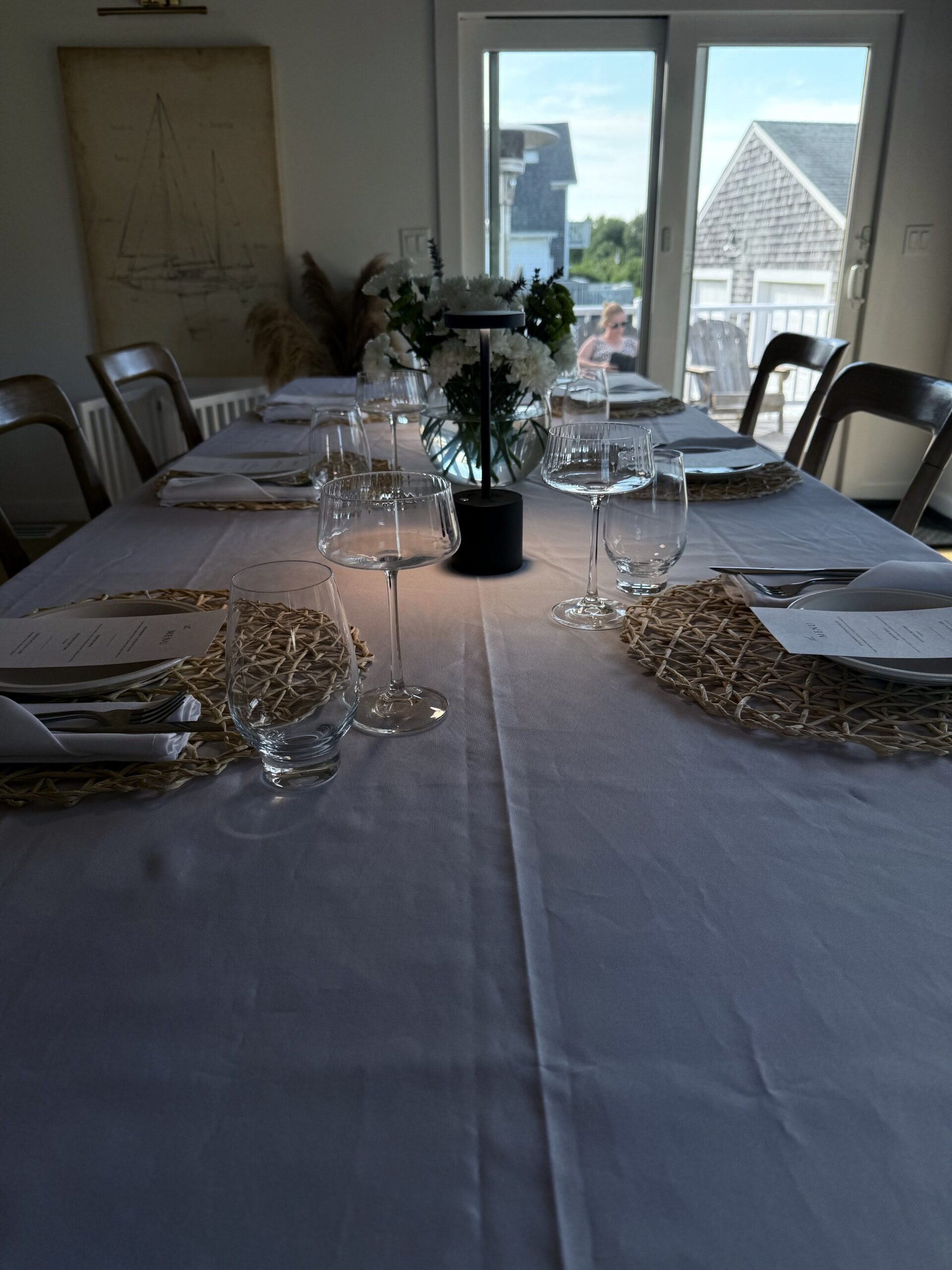 private dinner for special occasion at beach house on cape cod 