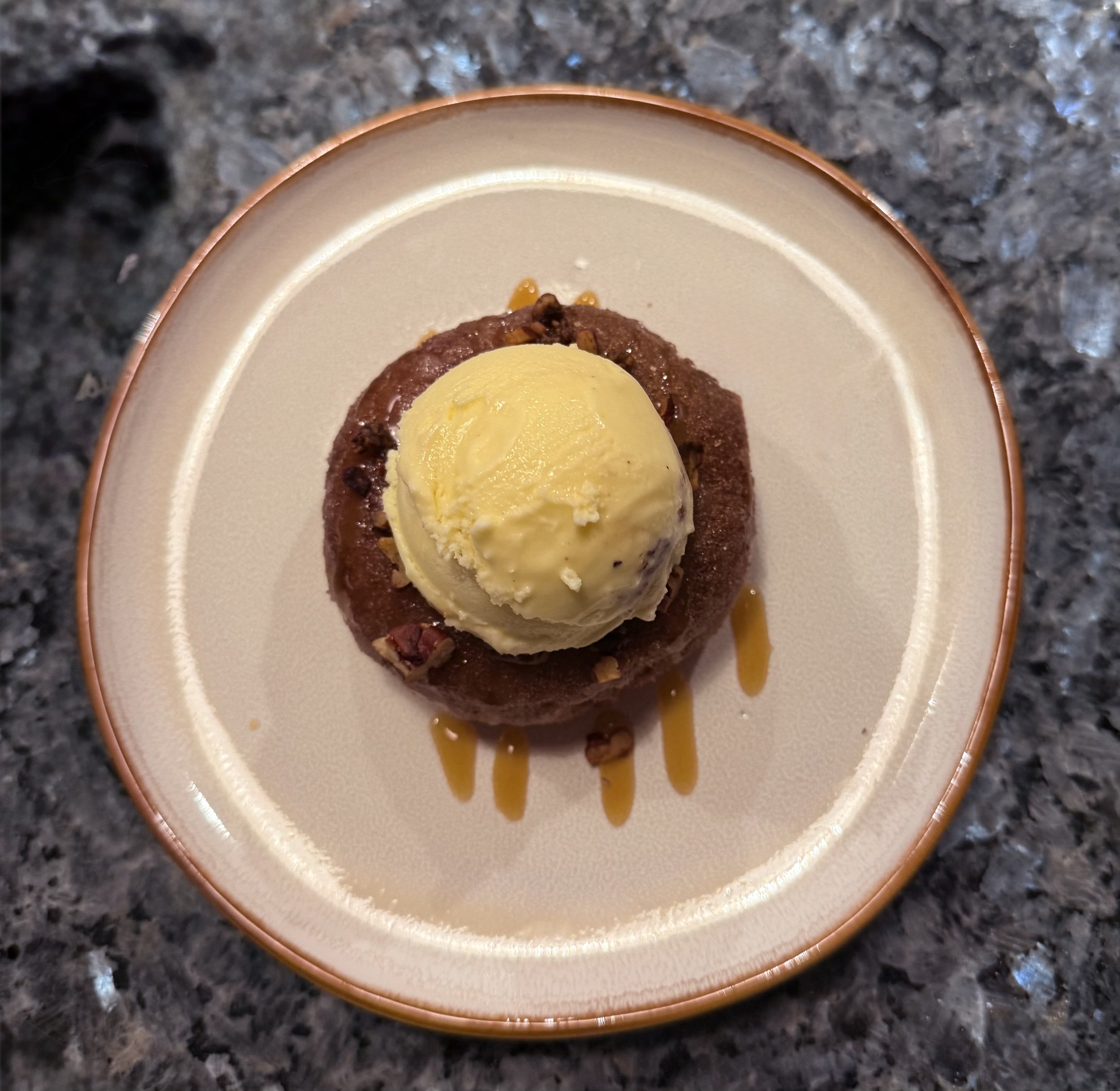 apple cider donut - maple ice cream | caramel sauce 