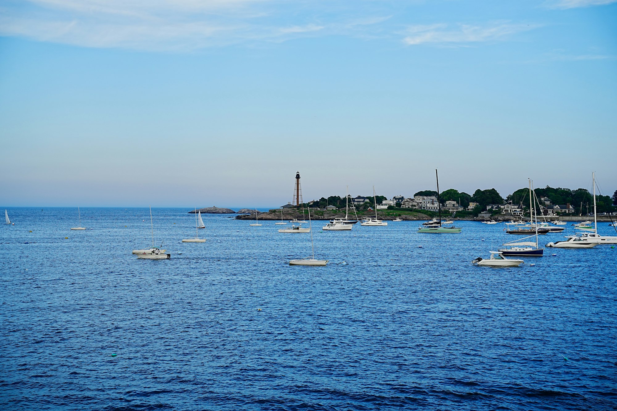 Newport harbor in summer